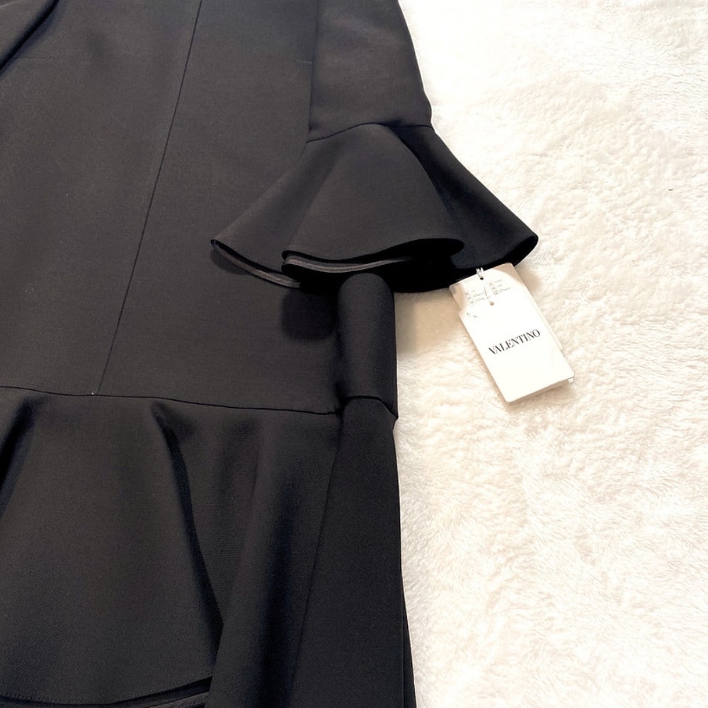 Valentino Ruffle Trim Crepe Mini Dress - Picture 6 of 11